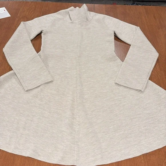 NWT Banana Republic Mini Wool Sweater Heather Oatmeal Dress Size XXS. - Picture 11 of 12